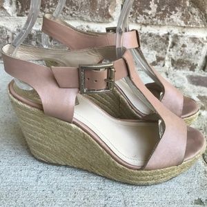 Vince Camuto Tindell Blush Wedge Sandals 1 Owner